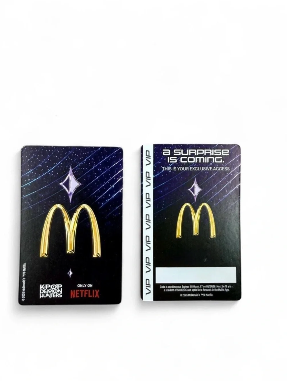 McDonald's x Netflix K-Pop Demon Hunters Cards  Set of 2